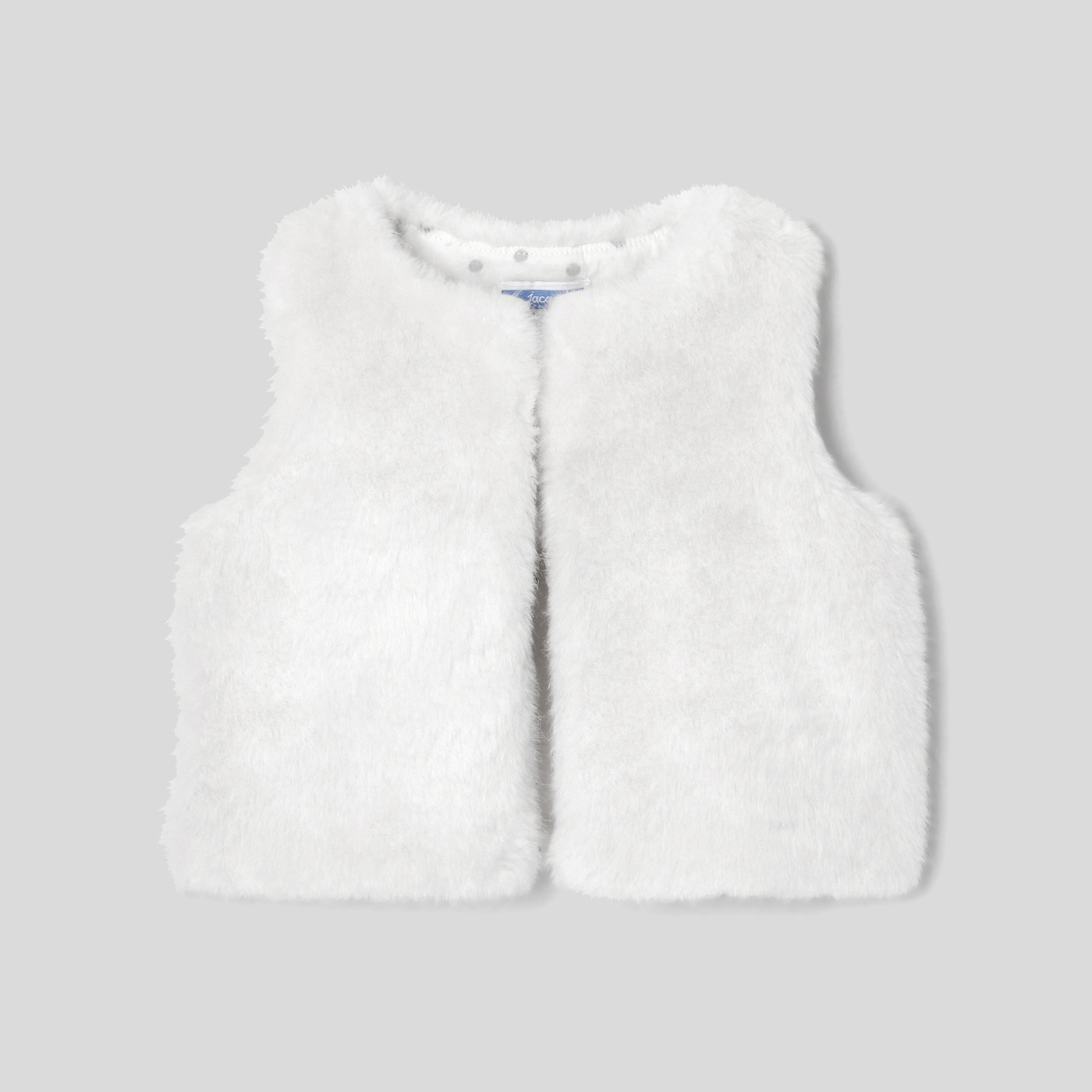 Girls white faux fur 2025 vest