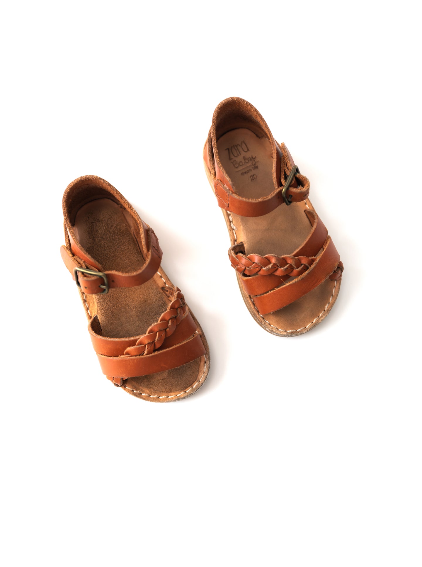 [EU20] Zara Baby Leather Casual Sandals w/Buckle