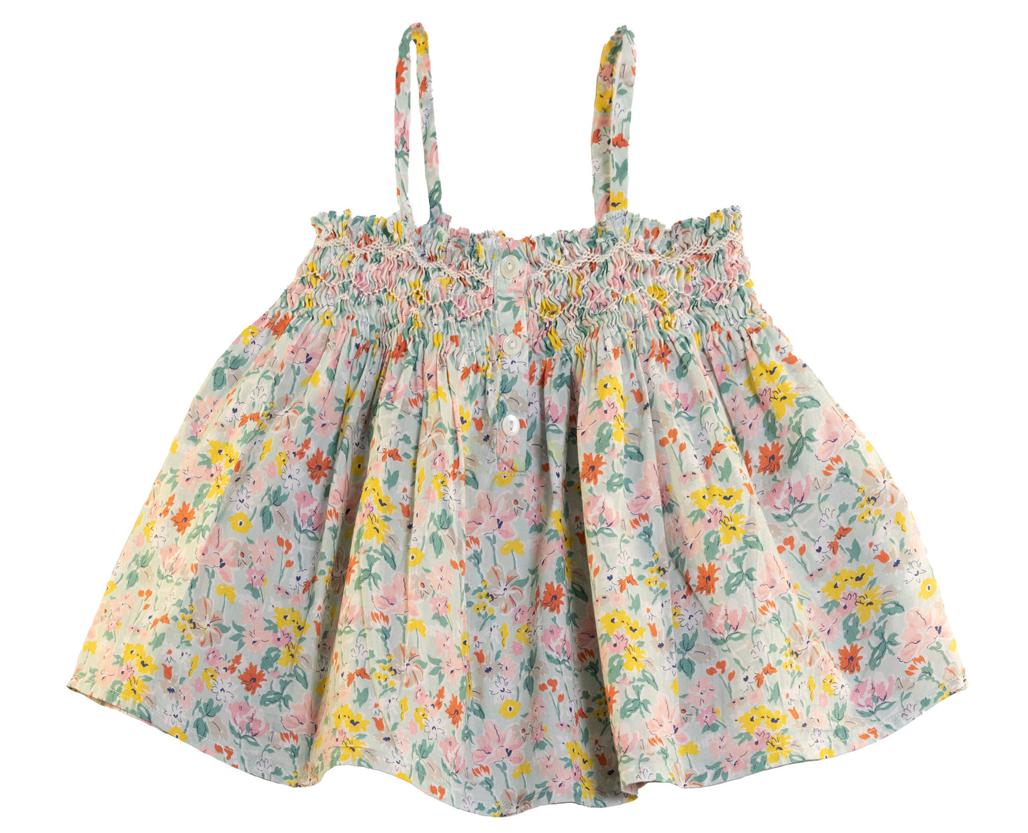 [12-18m] Bonpoint Baby Blouse Smocked w/Floral Print