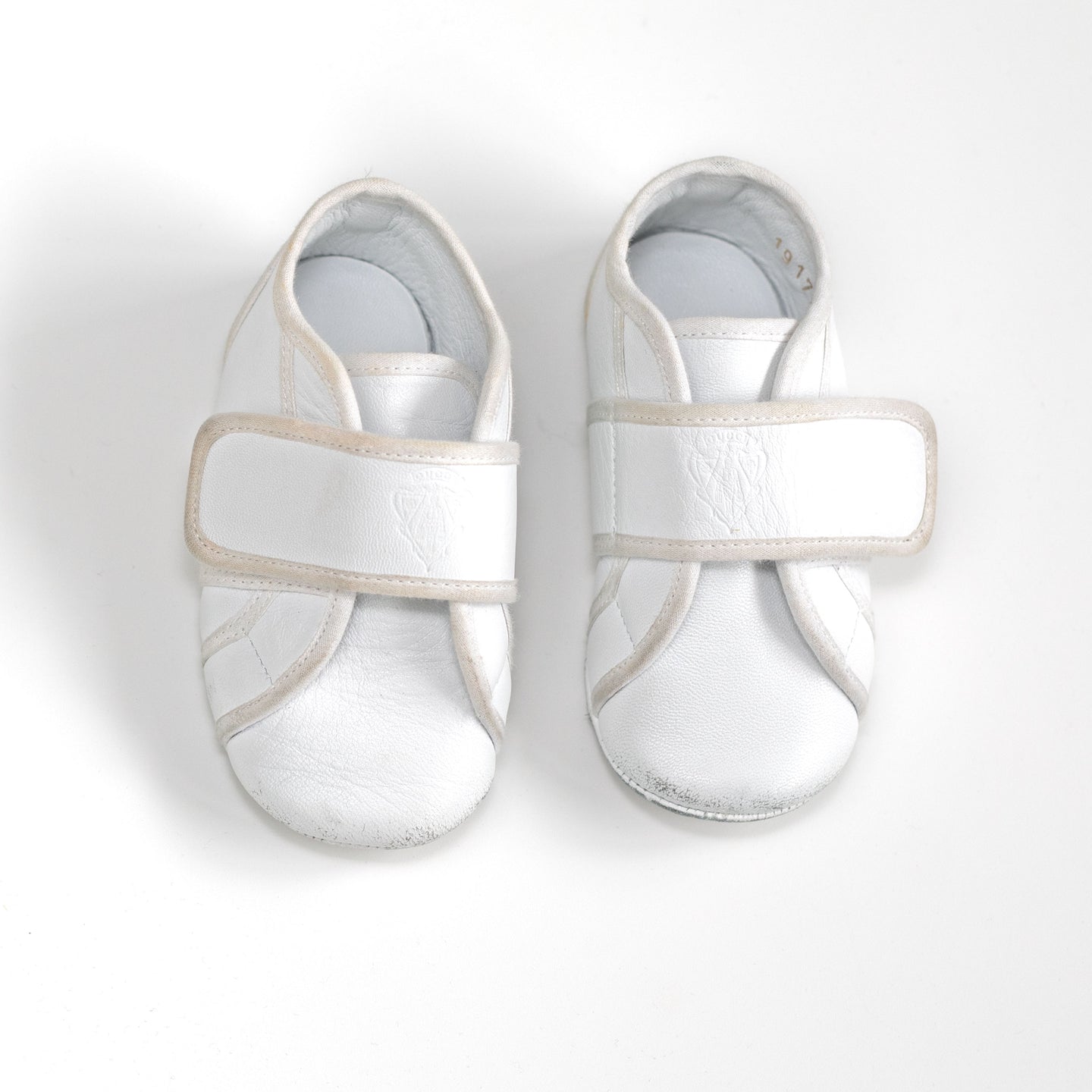 [EU19] GUCCI Baby Leather White Sneakers- w/box