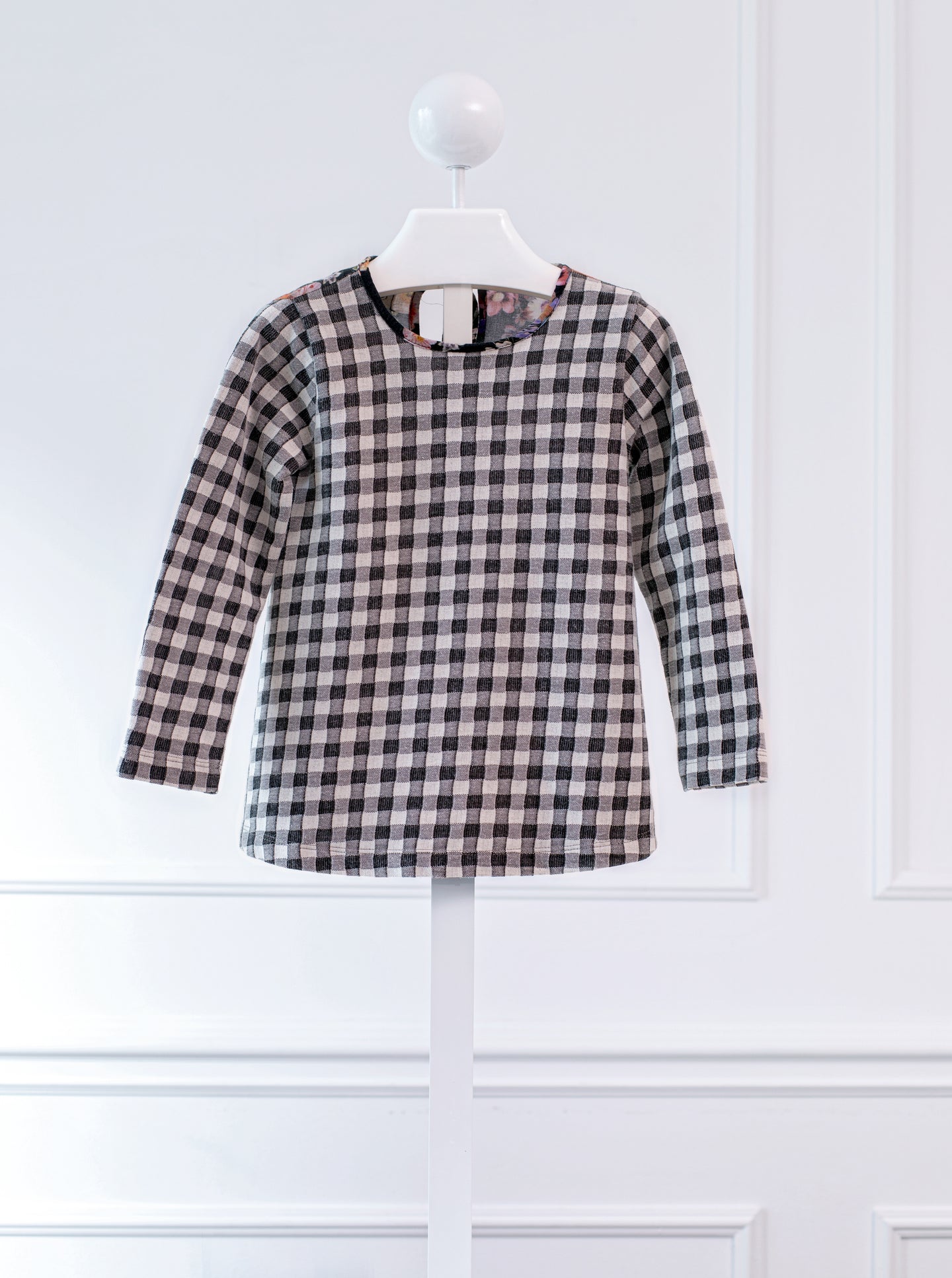 [4/5y] Olive by Sisco Checkered Floral Blouse - 2 sizes avail.