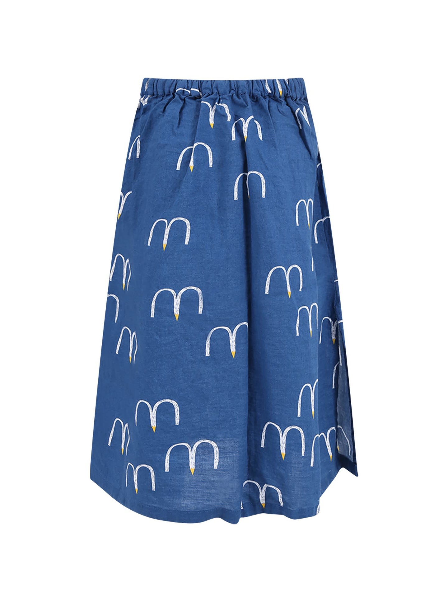 [2/3y] Bobo Choses Blue Long Girl Skirt With Seagull