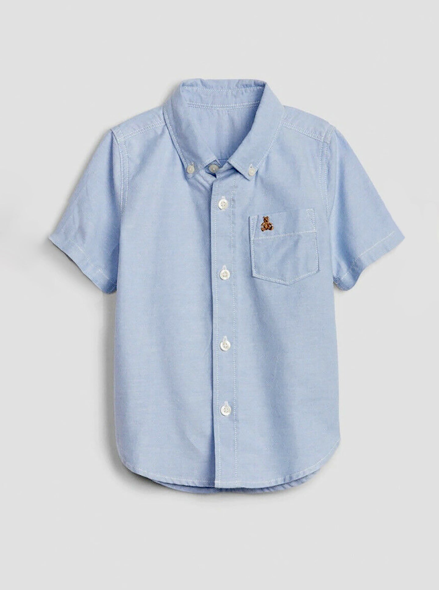 [12-18m] Baby Gap Brennan Bear Short Sleeve Oxford Shirt BNWT