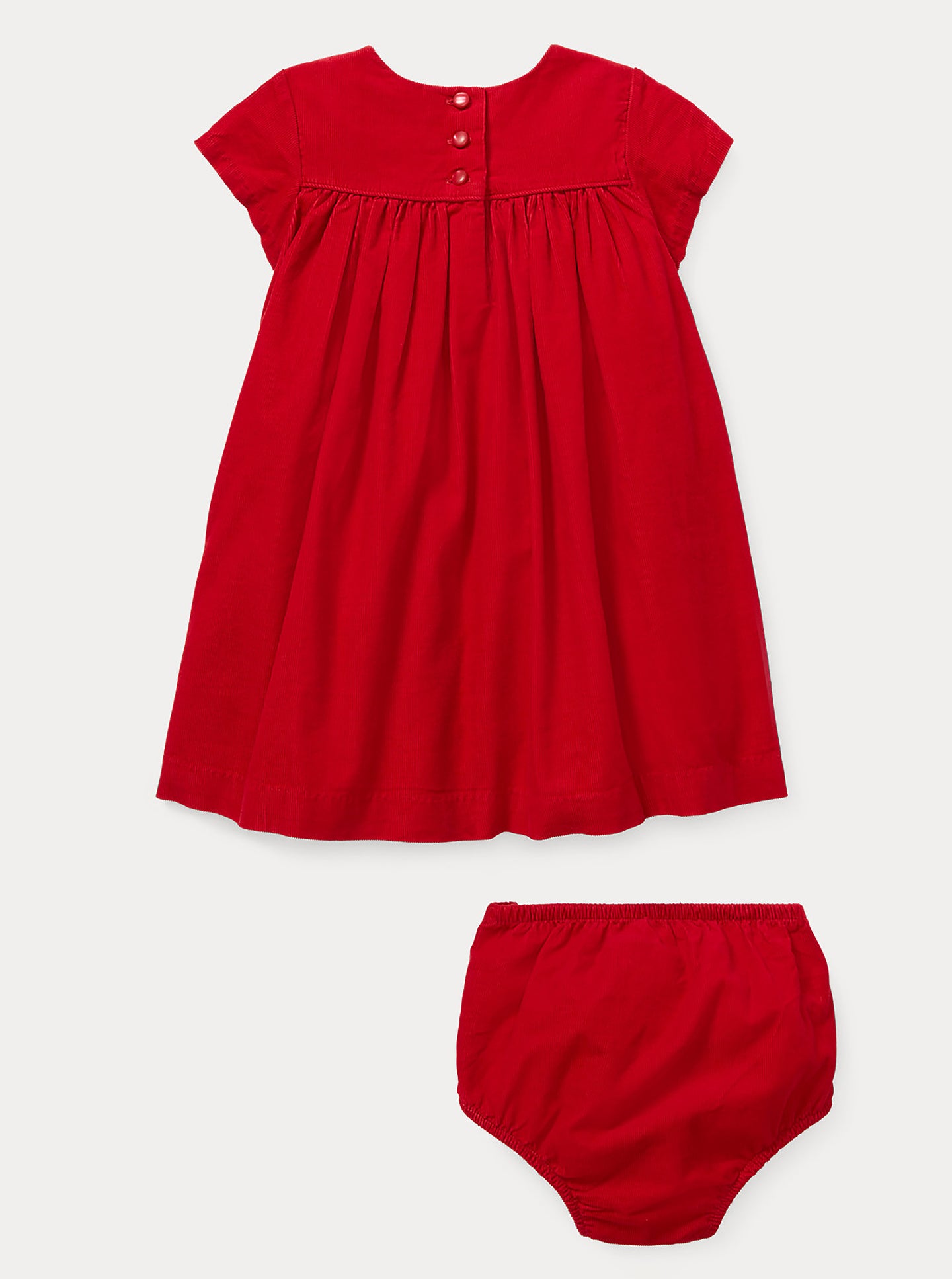 [24m] Ralph Lauren Baby Girl Corduroy Dress & Bloomer in Red