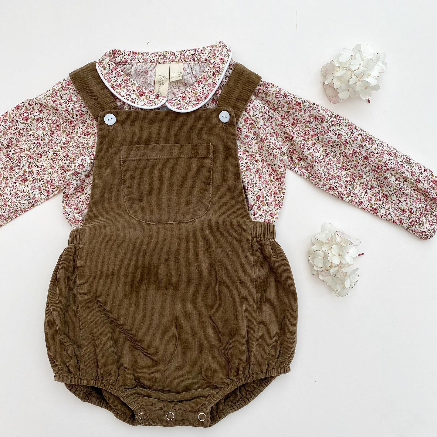 [18-24m] Little Cotton Clothes Corduroy Baby Romper