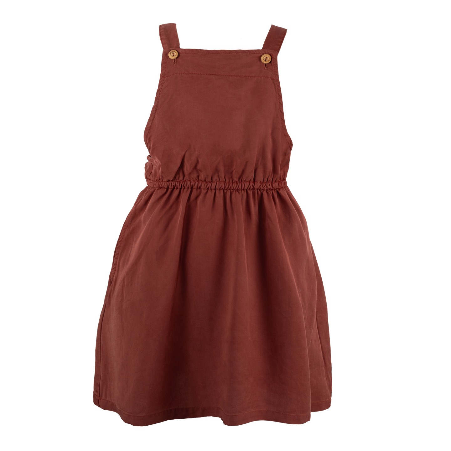[6y] Buho Barcelona Dugaree Dress - Terracota
