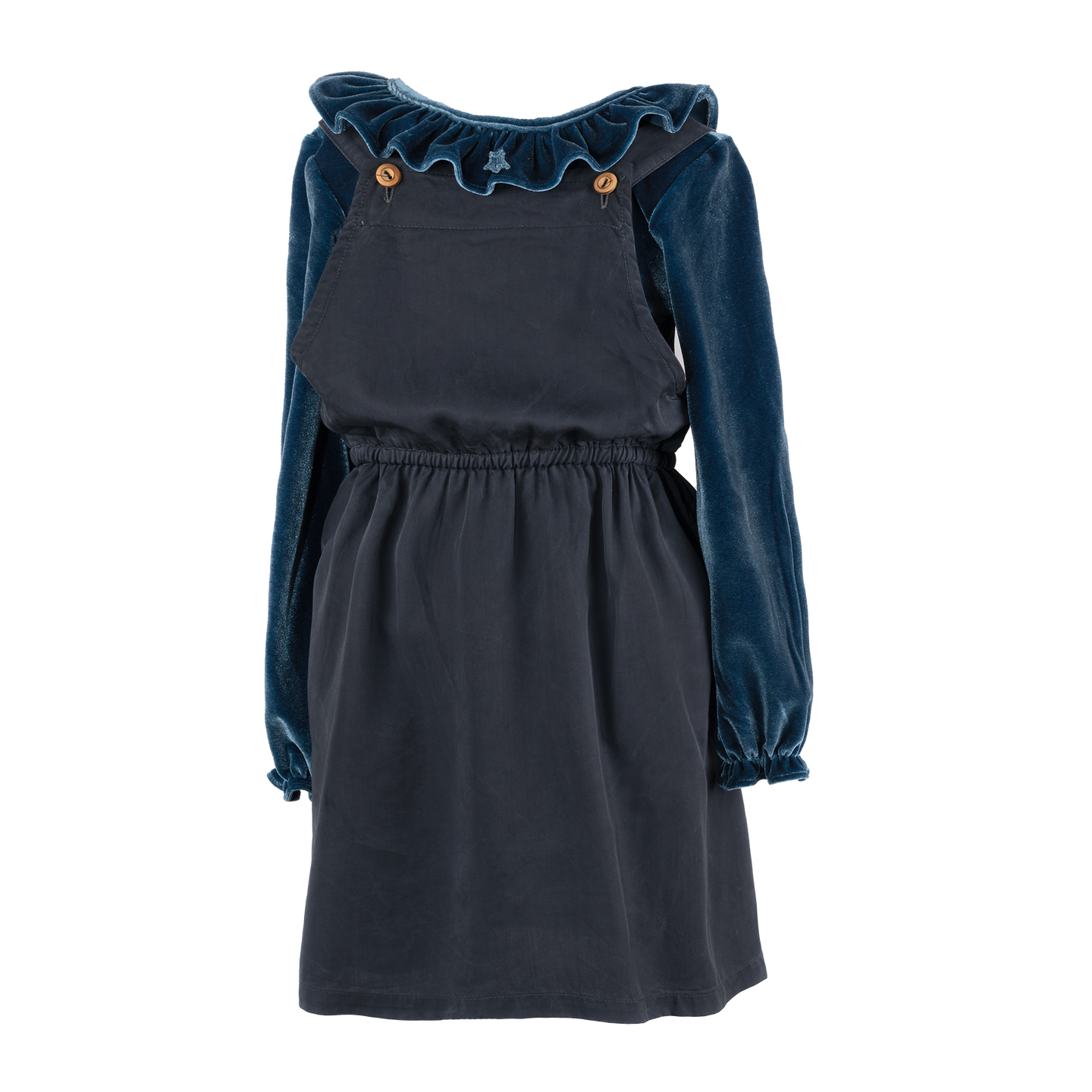[4y] Buho Barcelona Dugaree Dress - Charcoal