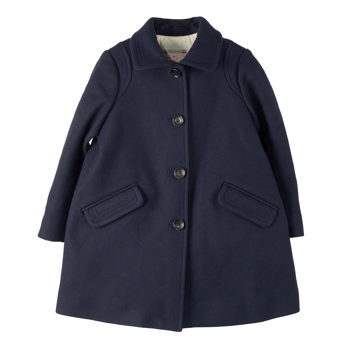 [4y] Bonpoint Kids Wool + Cashmere Blend Coat | Navy