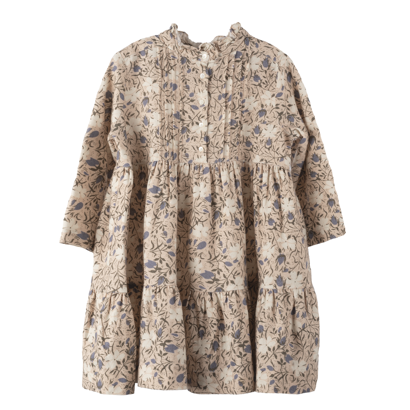 [4y] Bonpoint Girls Floral LS Dress - Cotton/Wool Blend
