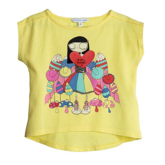 [2-3y] Little Marc Jacobs Baby Girl Yellow T-Shirt