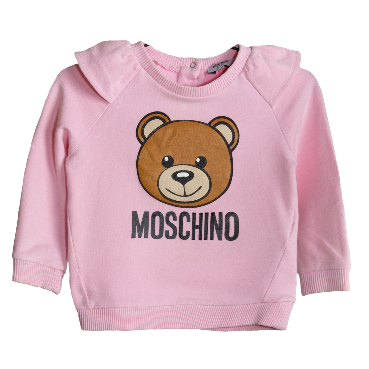 [9-12m] Moschino Girls Pink Teddy Bear Sweatshirt