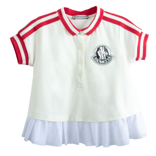 [4y] Moncler Girl Maglia Polo Manica SS Shirt