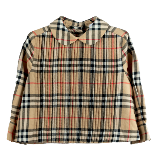 [3y] Burberry Signature Check Print Collar Blouse