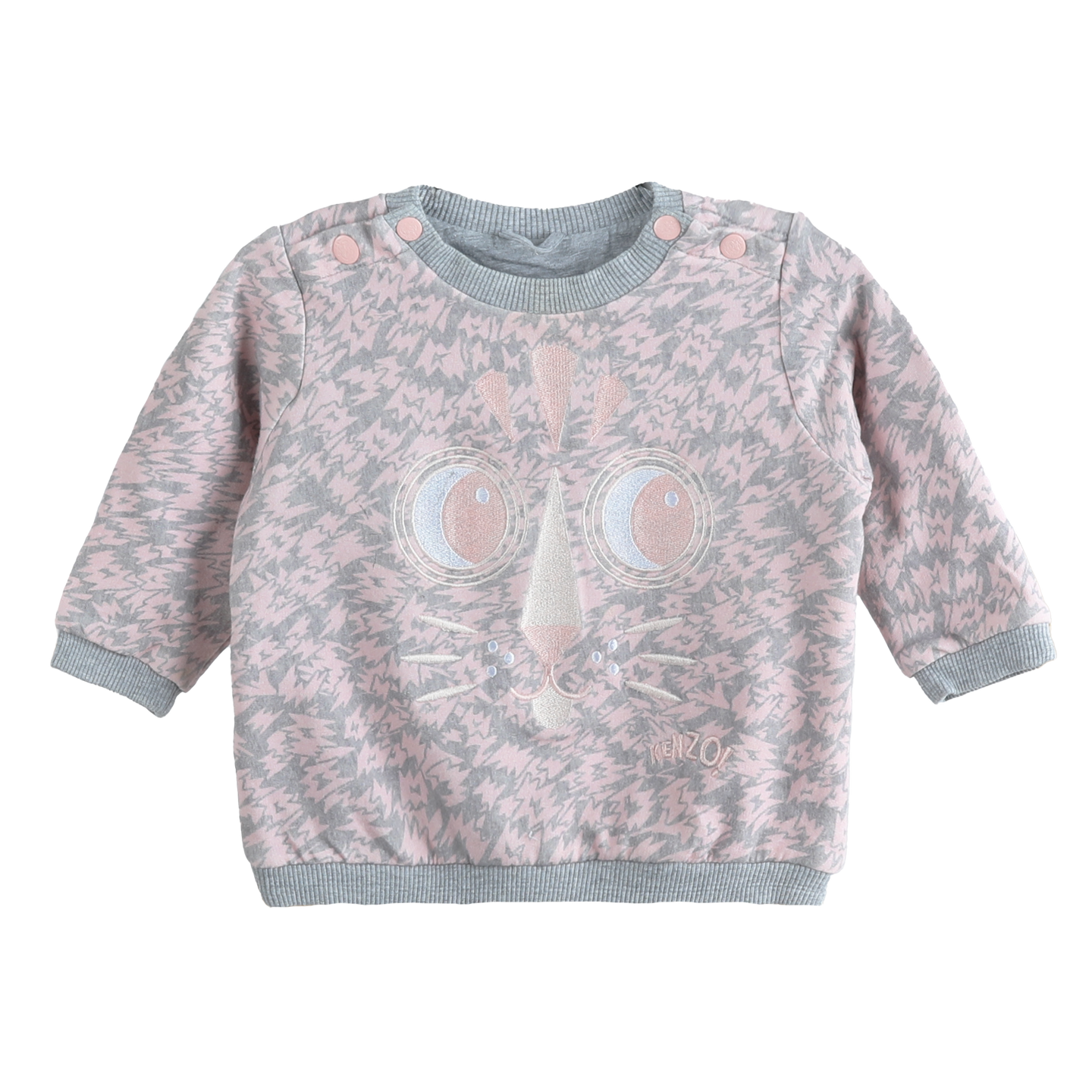 [6-12m] Kenzo Baby Sweatshirt or Dress - Grey/Pink