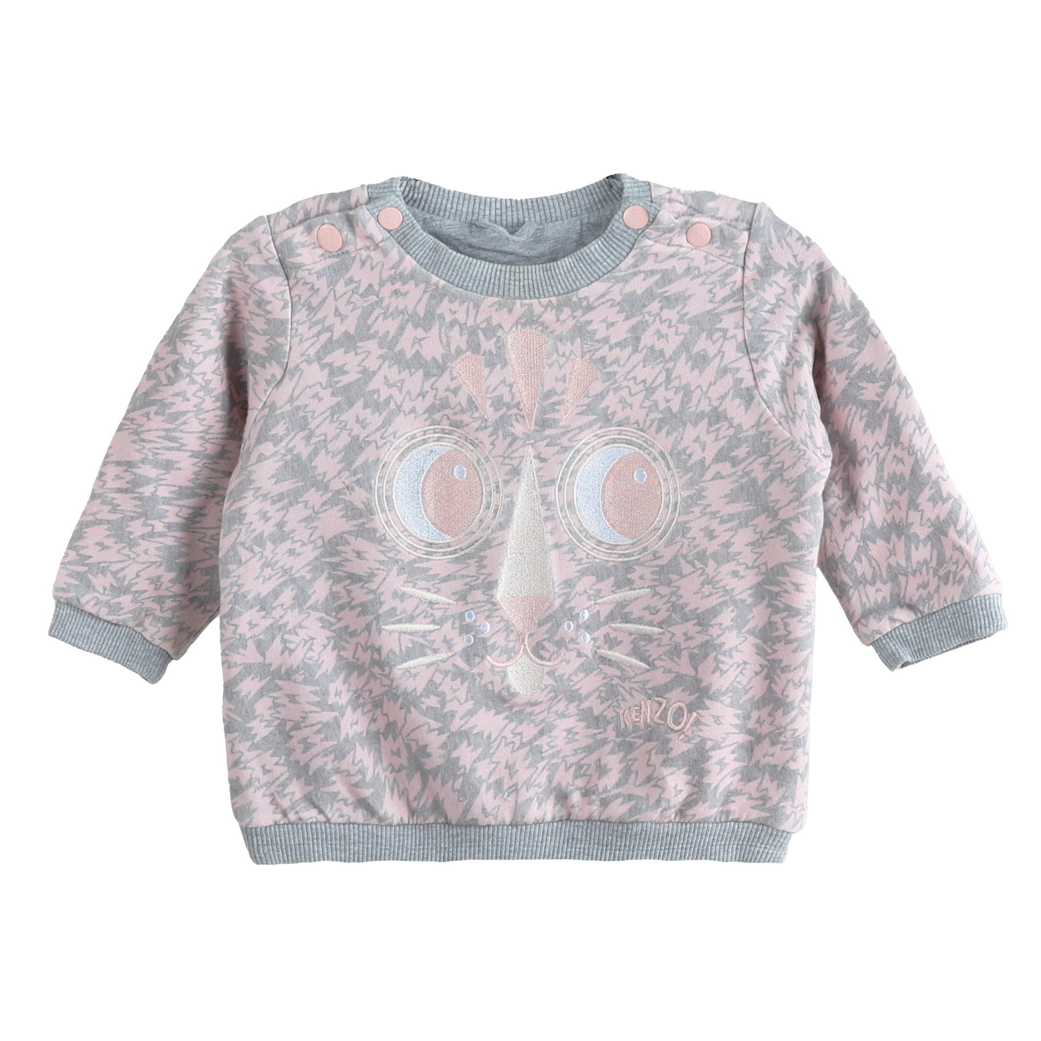 6 12m Kenzo Baby Sweatshirt or Dress Grey Pink Goodbuyandhello