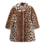 [5y] IL GUFO Girls Faux Leopard Coat