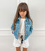 [4y] Chloé Girls Denim Jacket w/Fringe