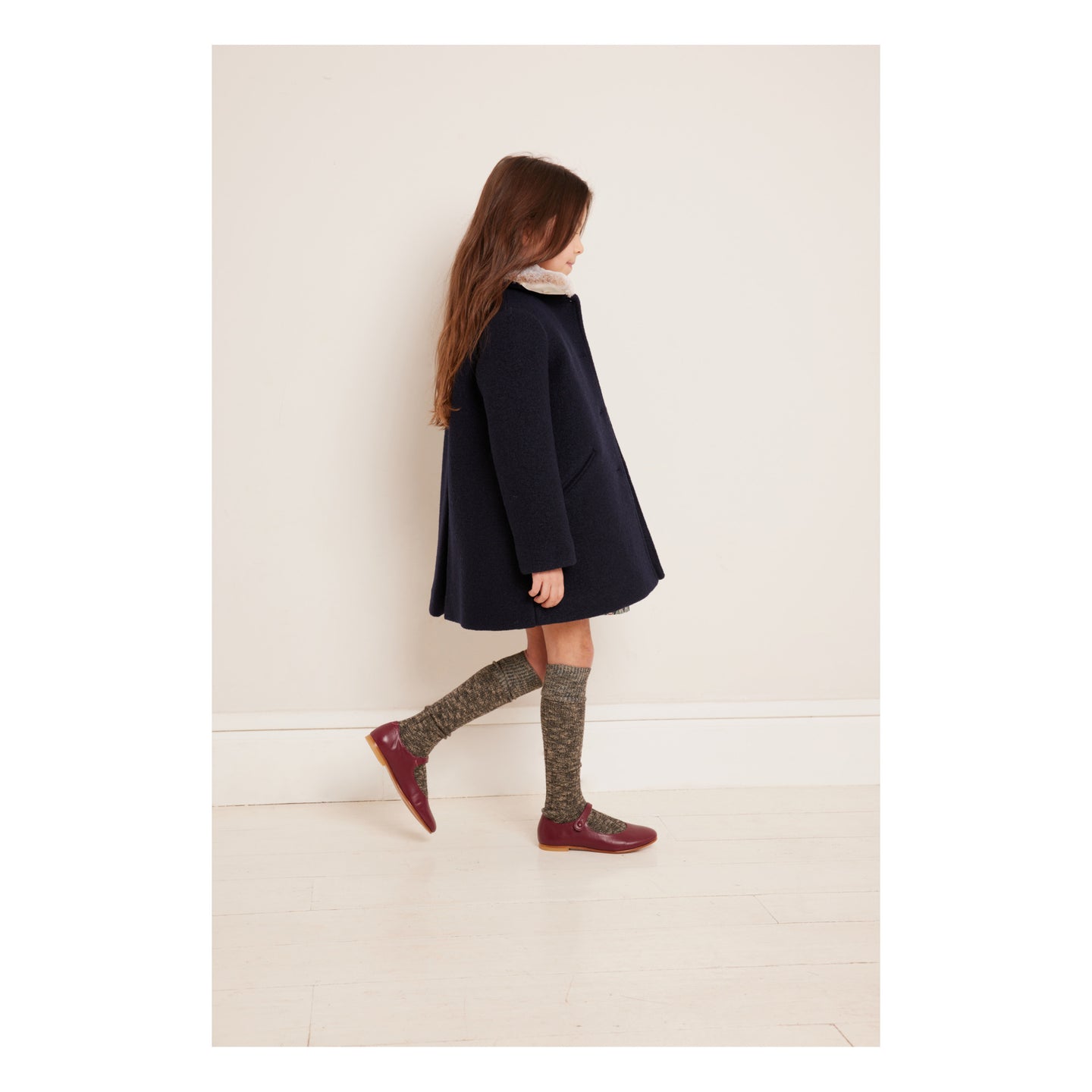 [4y] Bonpoint Kids Wool + Cashmere Blend Coat | Navy
