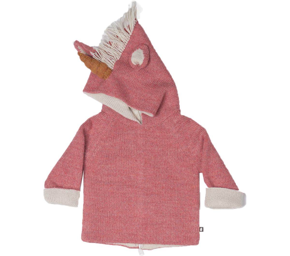 [18-24m] OEUF Unicorn Pink Hoodie - Hand knit