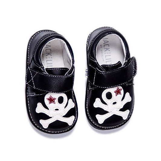 [0-6m] Jack & Lily Leather Velcro Baby Shoes