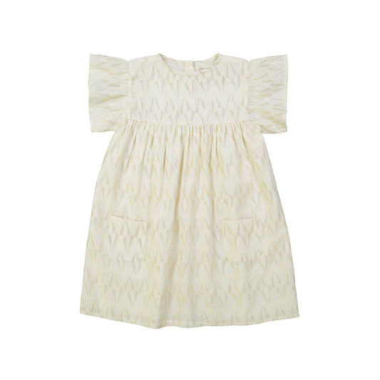 [6m] Louis Louise Ava Triangle Baby Girl Gold Dress