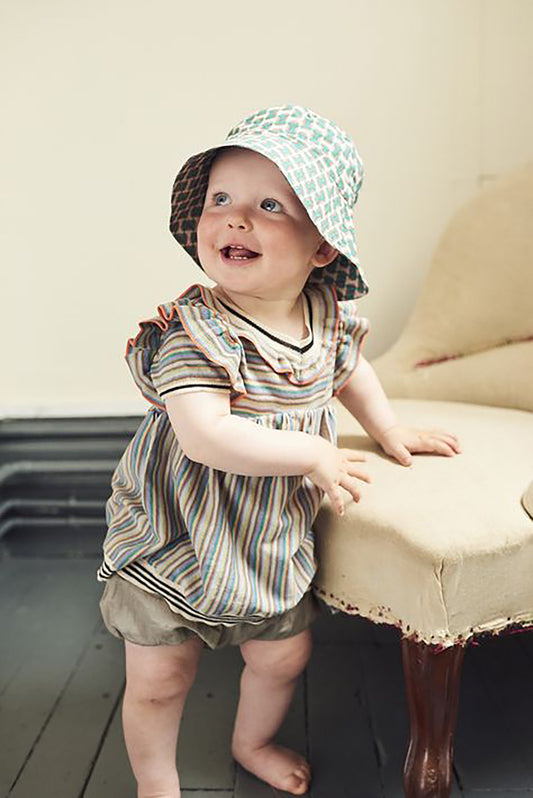 [2y] Caramel Baby & Child Multi-Colour Stripe Cotton Dress