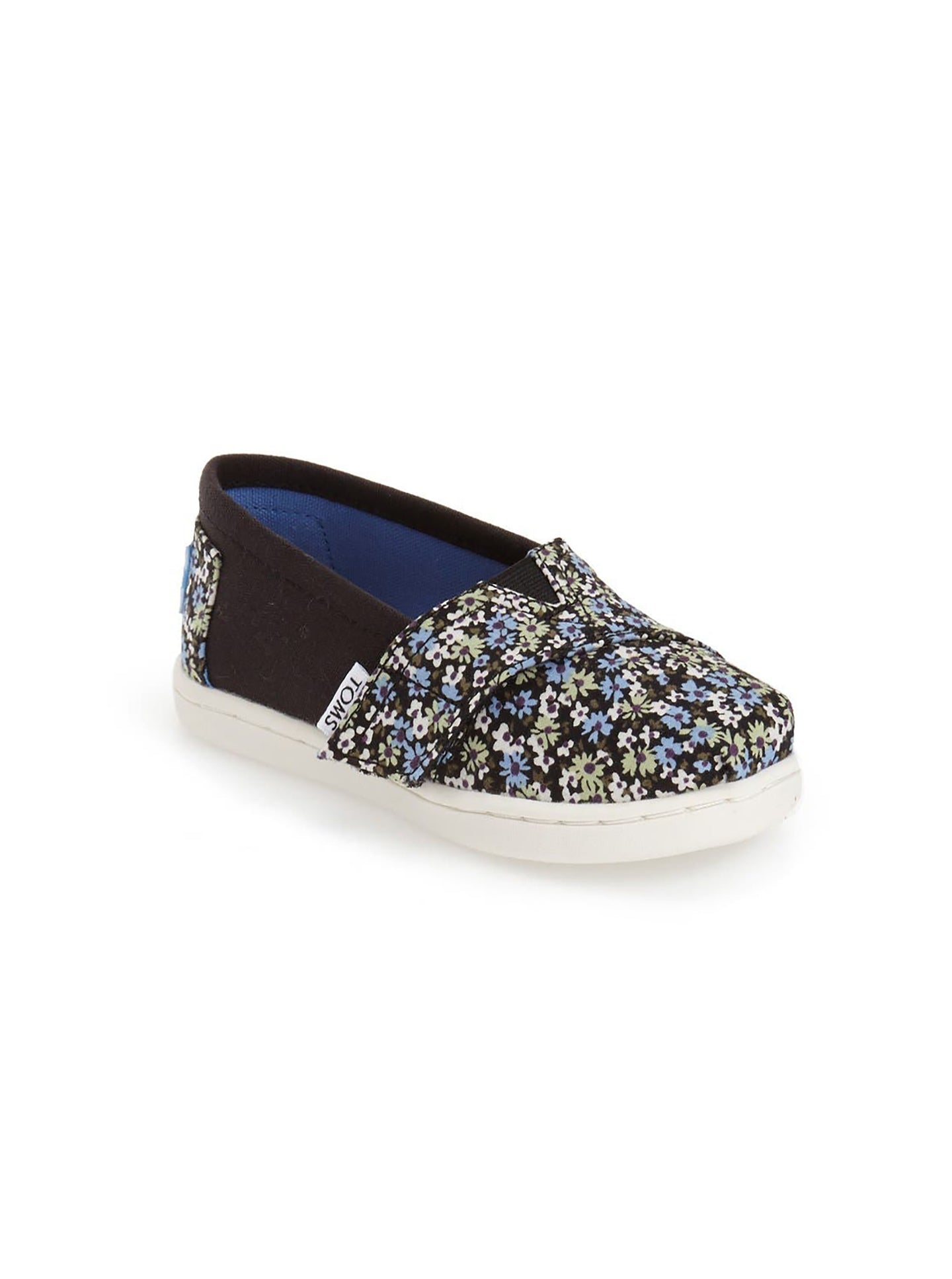 [US4] TOMS Classic Black Canvas Daisy Floral BNWT - in box