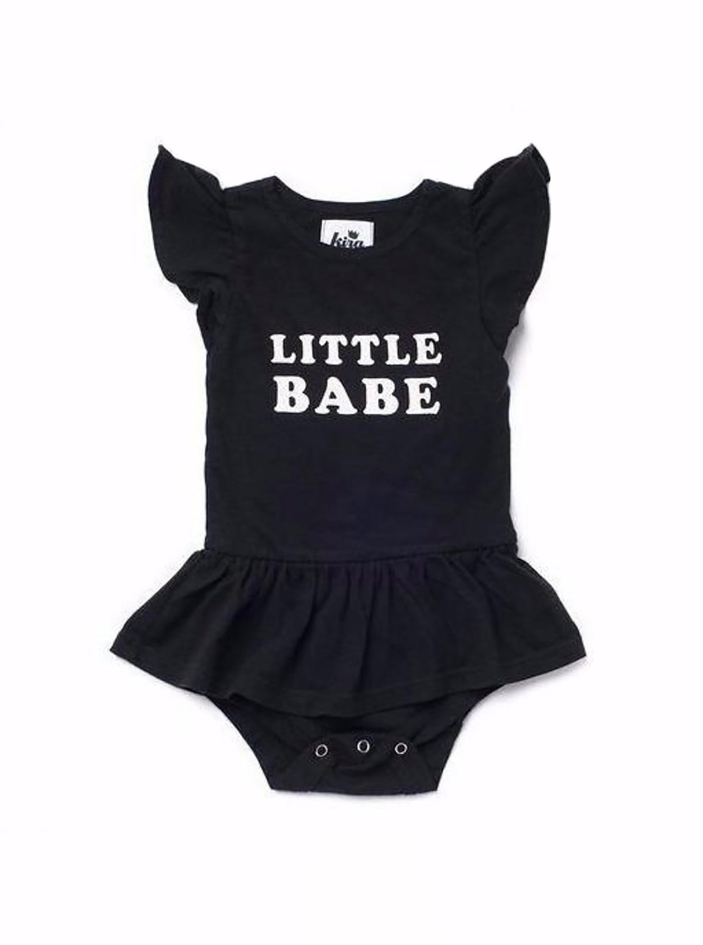 [18-24m] Kira Kids "Little Babe" Dress Onesie - Black BNWT