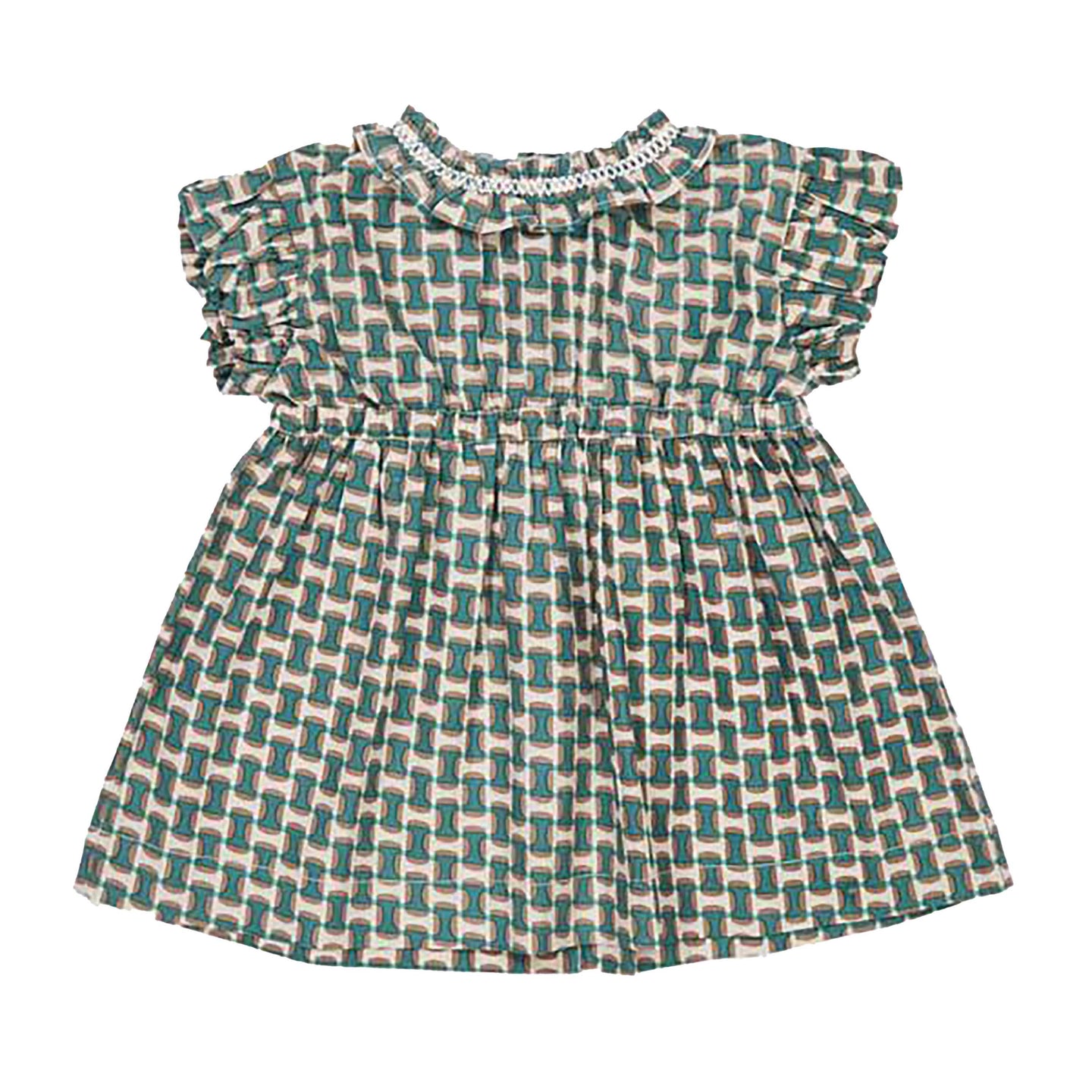 [2y] Caramel Baby & Child Emerald Geo Dress