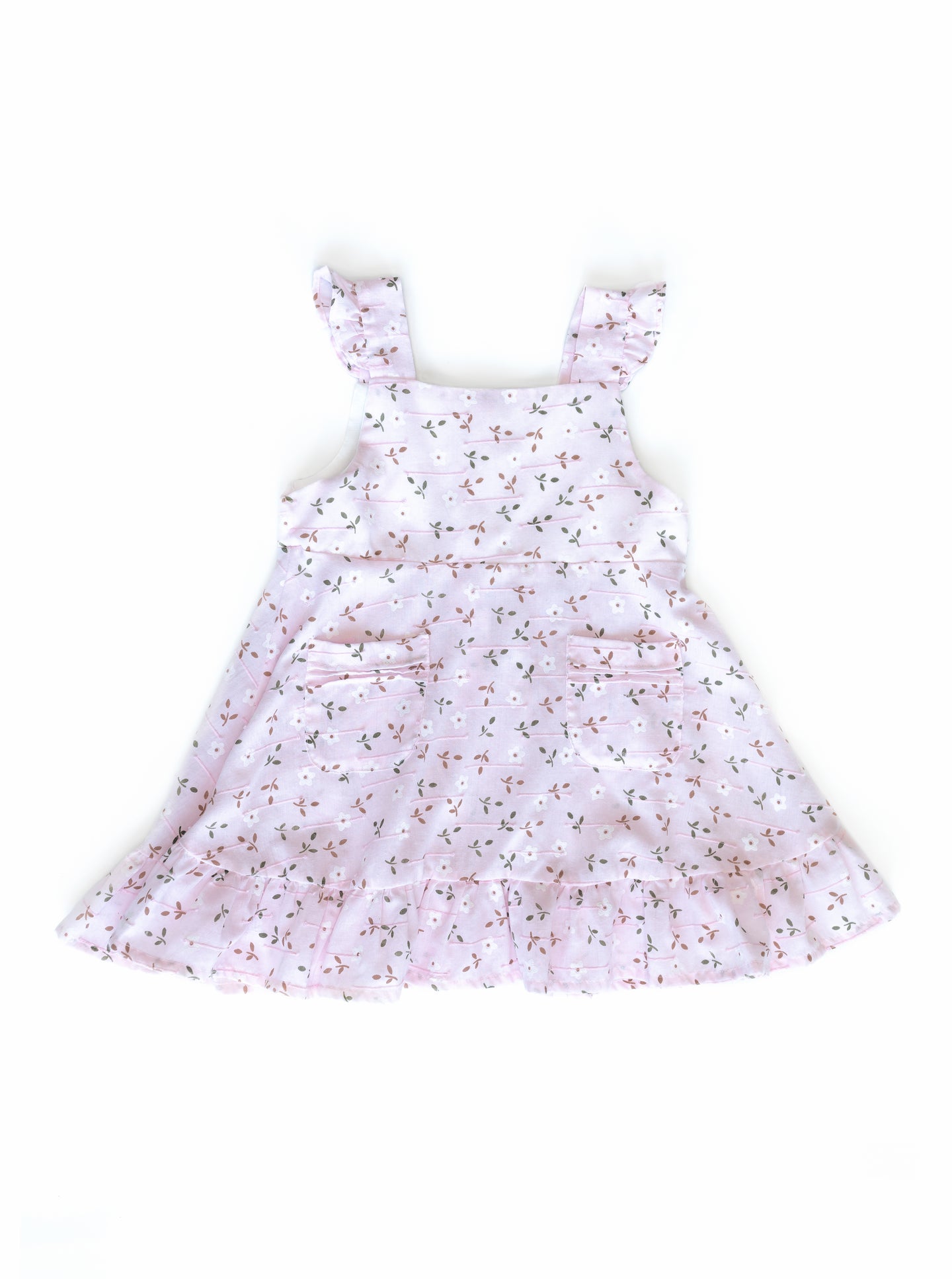 [2/3y] Sleeveless Pink Floral Dress