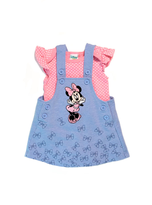[3m] Disney Baby Minnie Bow Dress & Onesie Set NWOT