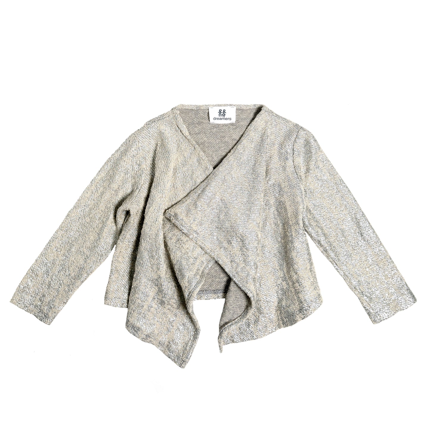 [2-4y] DREAMERS Italy Silver Metallic Shimmer Jacket