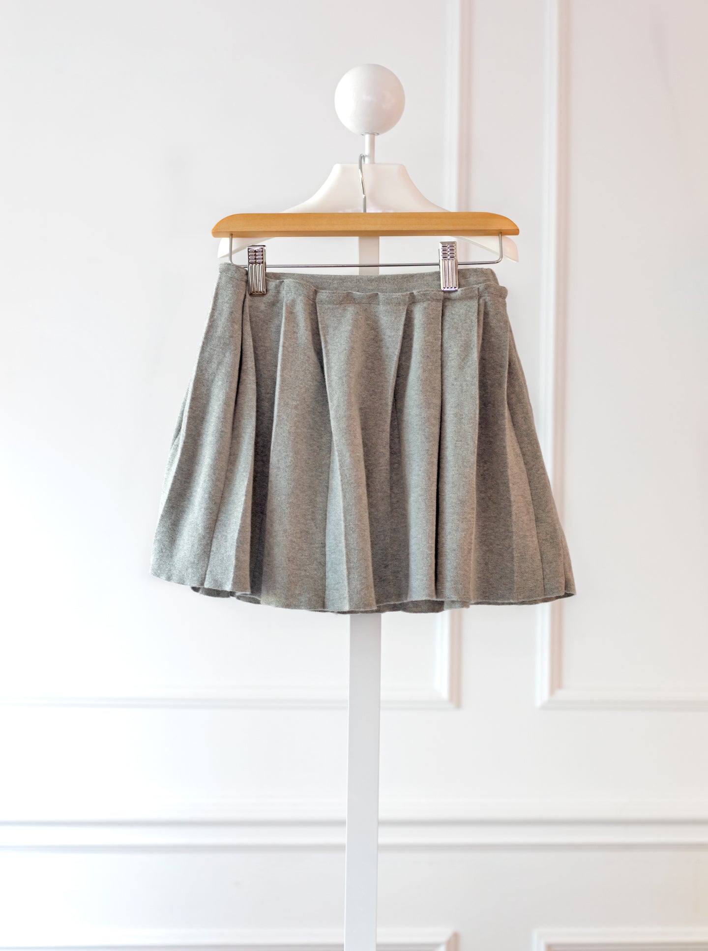[7y] Crewcuts Girls' Pleated Grey Skirt