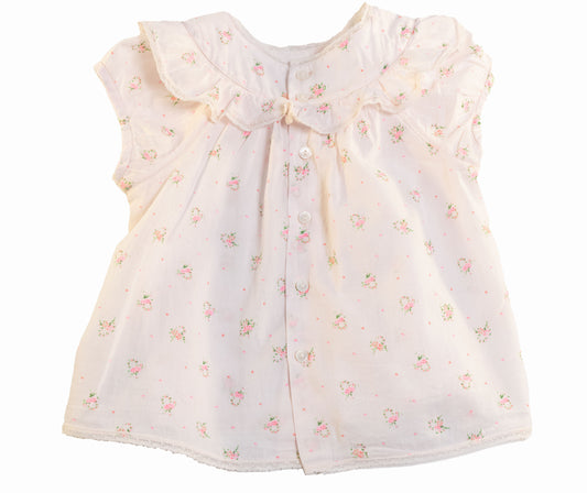 [12*-24m] Bonpoint Baby Blouse Pink with Floral Print