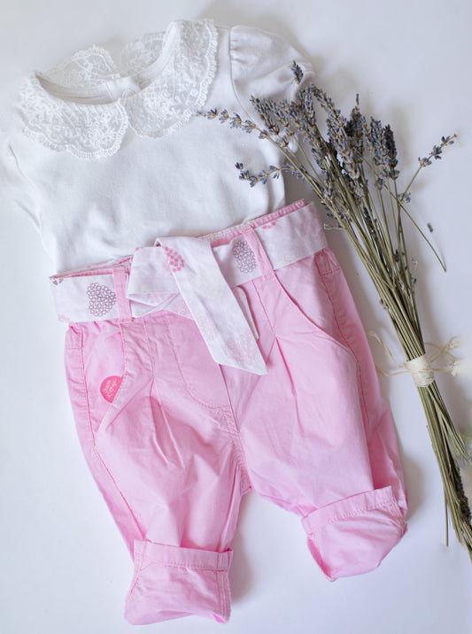 [0-3m] Sucre D'Orge Pink Pants