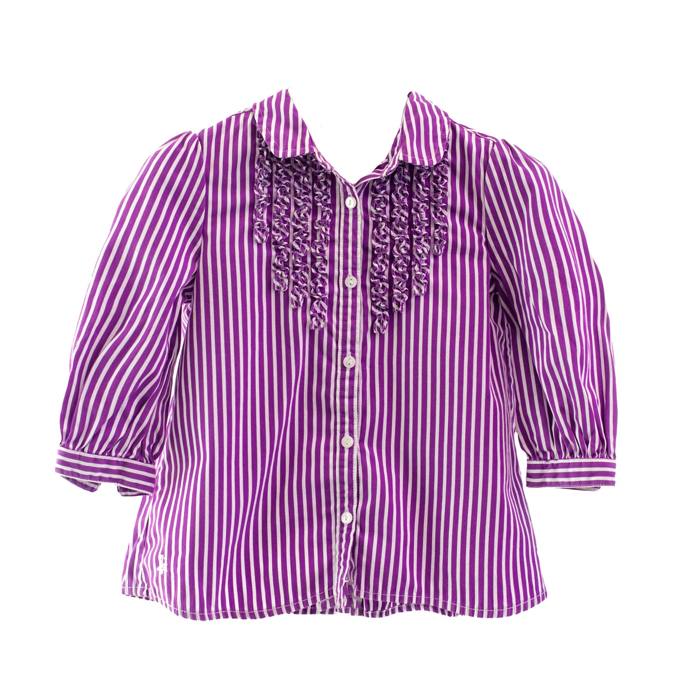 [18m] Ralph Lauren Stripes Purple Blouse NWOT