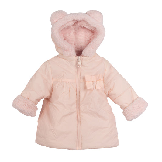 [6-9m] Mayoral Baby Girls Reversible Faux Fur Coat