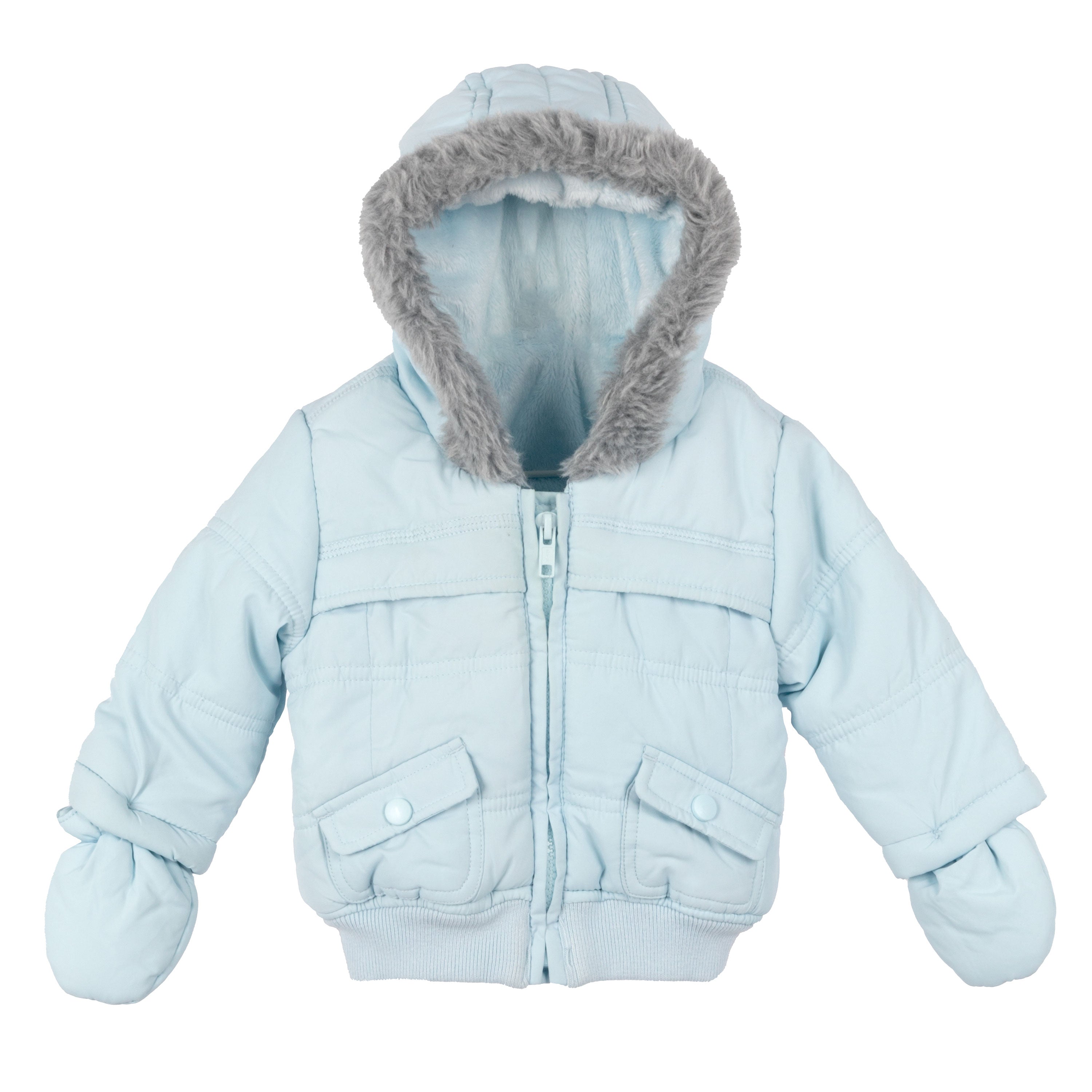 Baby jacket with sale mittens