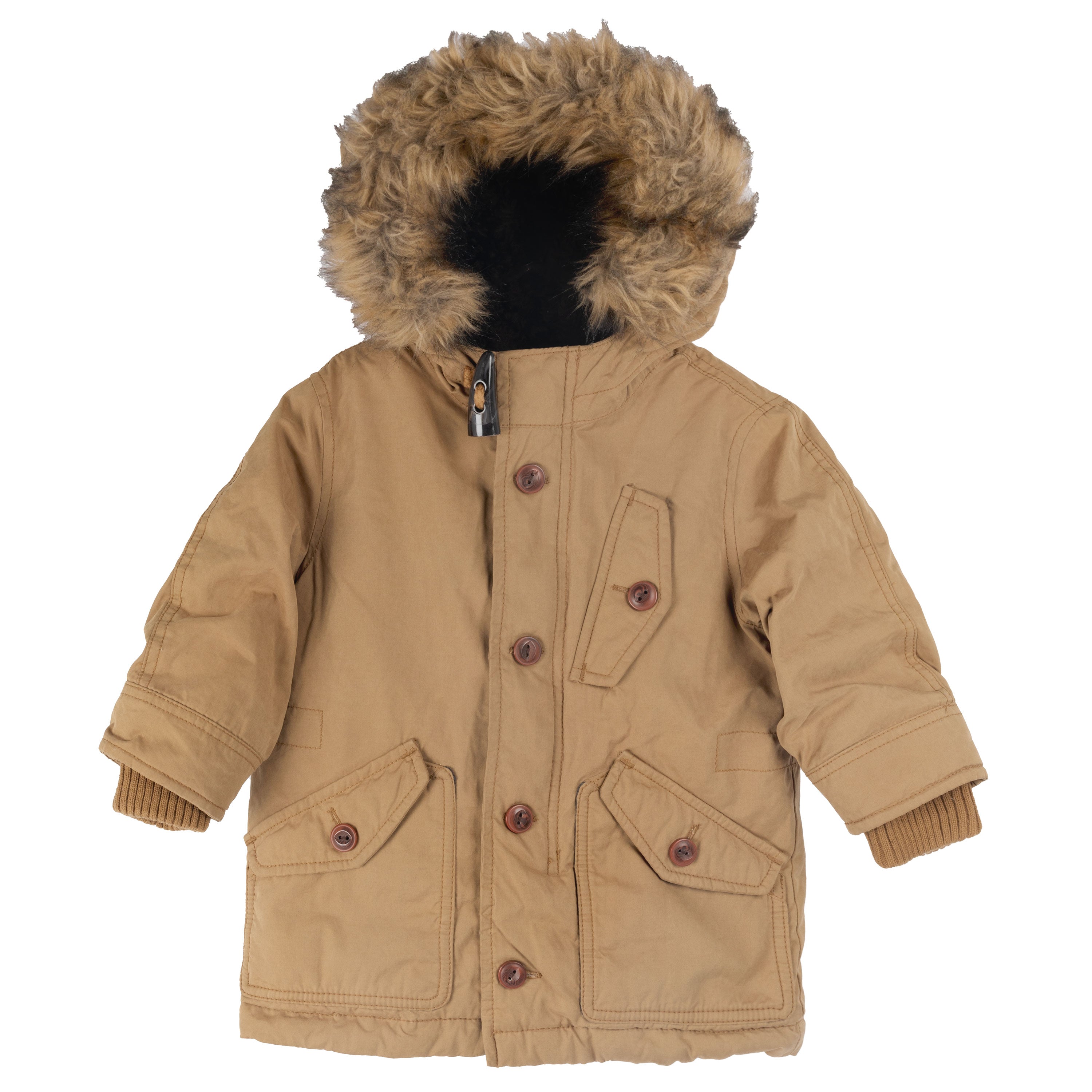 Gap hooded faux fur hot sale jacket