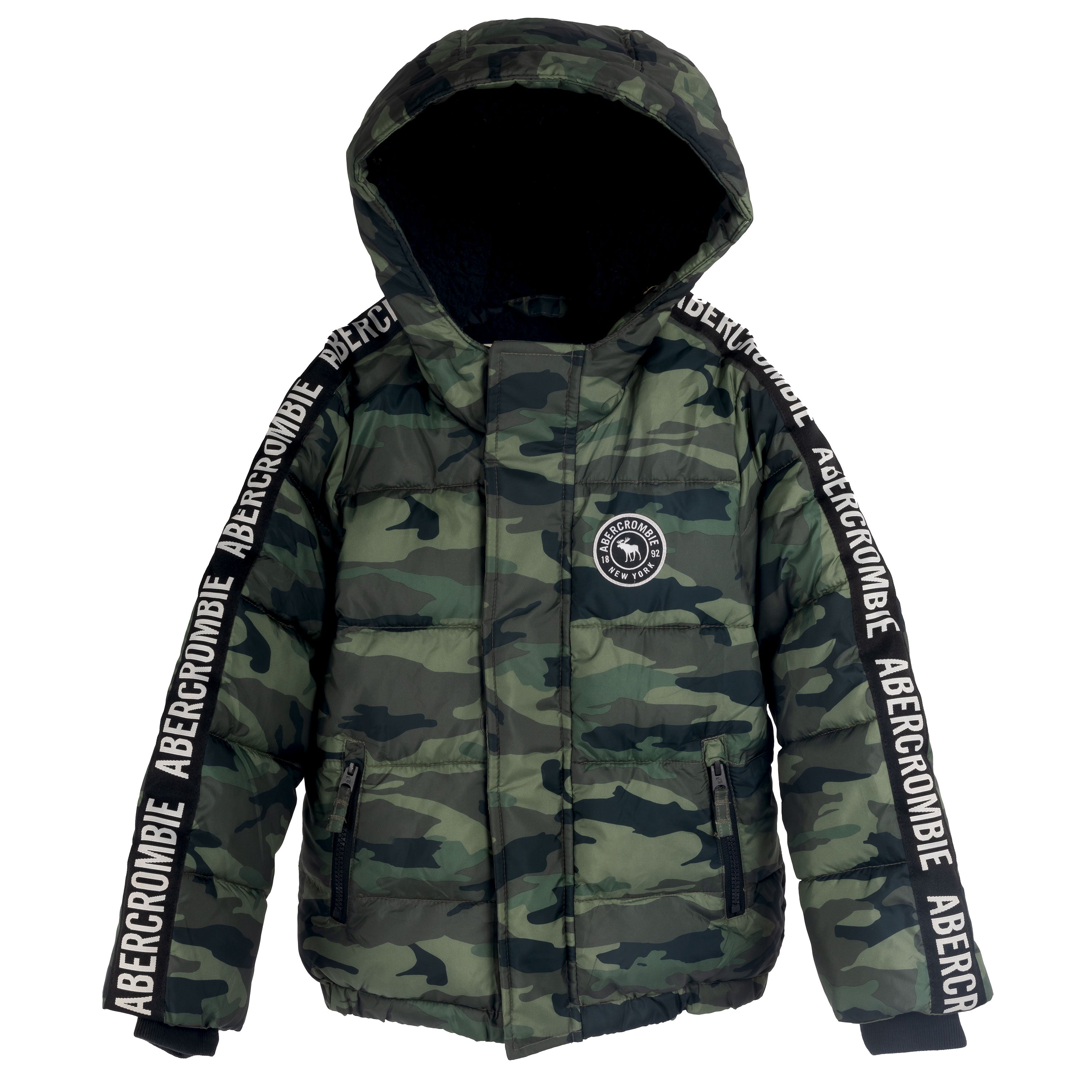 Boys camo sales puffer jacket