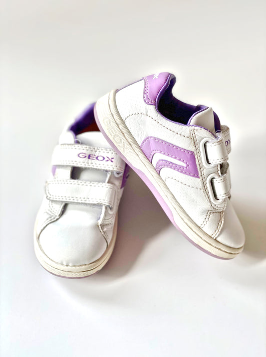 [US8] Geox White and Purple Sneakers
