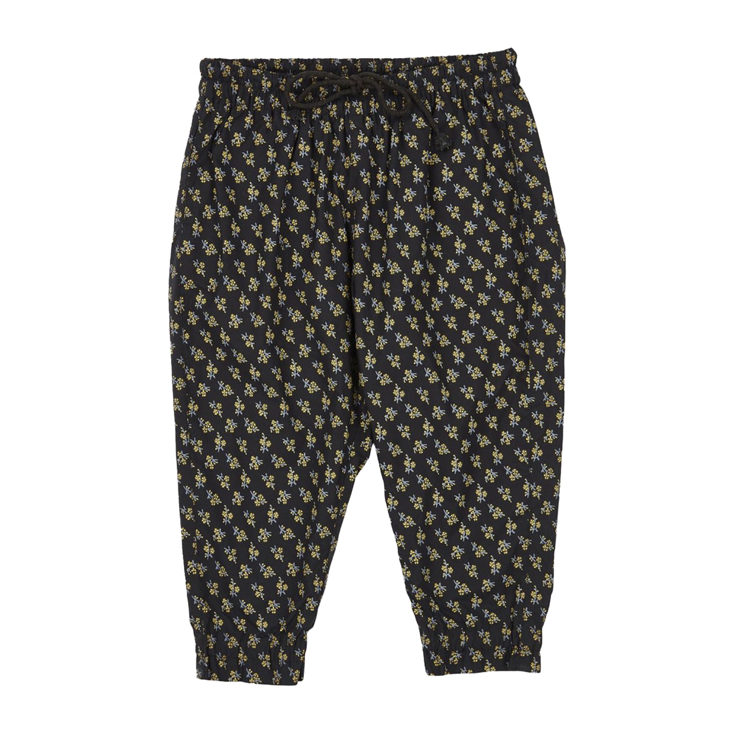 [3y] Caramel Baby & Child Woodpigeon Trousers in Black/Yellow Small Floral Print