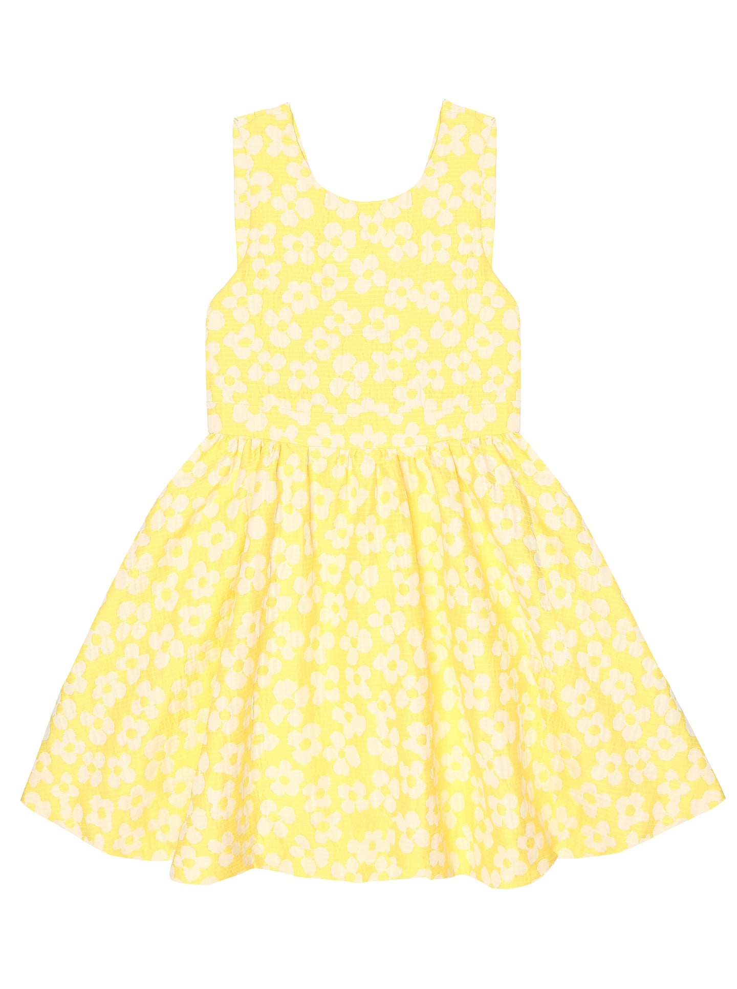 [4/5y] Tartine et Chocolat Yellow Floral Jacquard Dress