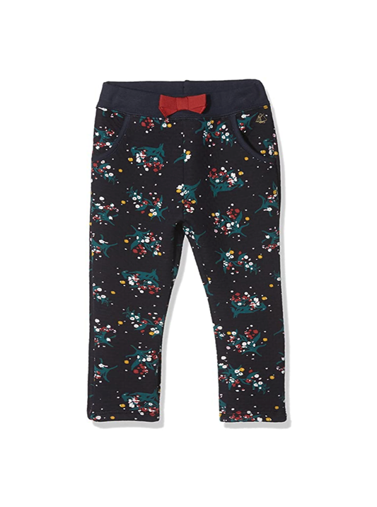 [12m] Petit Bateau Quilted Baby Girl Floral Pant