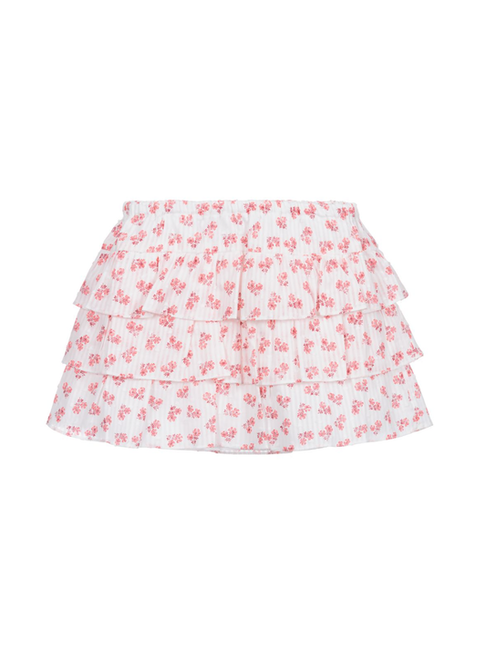 [6y] Bonpoint White and Pink Cotton Skirt