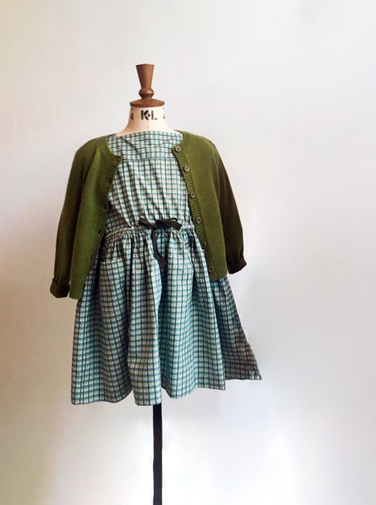 [3y] Caramel Baby & Child Green Check Dress