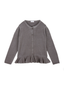 [12-18m] Il Gufo Girls Dark Grey Merino Wool Cardigan w/Peplum Hem