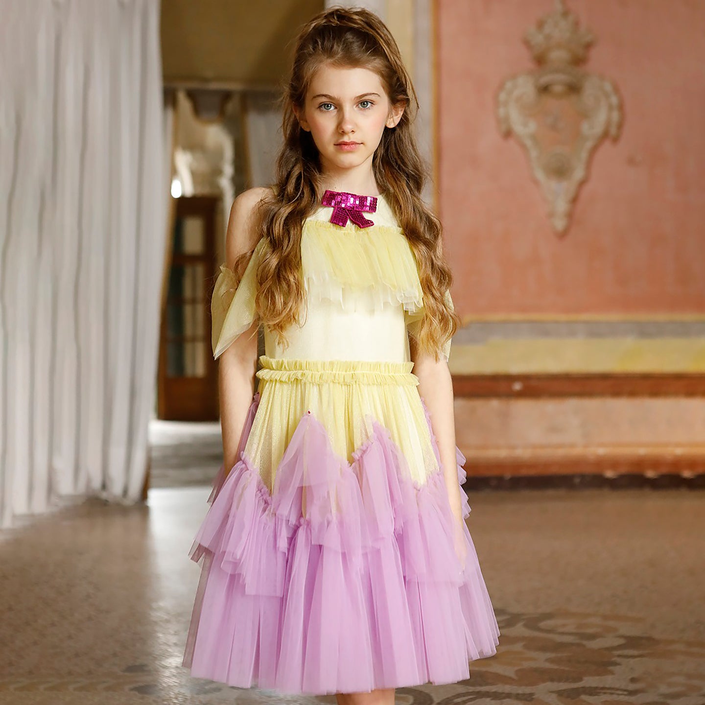 [6y] Spoiled me 'You will be always mine' Tulle Dress (no bow)