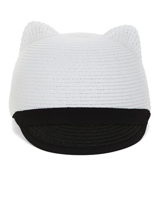 [big kid/adult size] BCBG Black Kitty Straw Hat