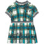 [4/5y] Burberry Scribble Check Silk Dress - Aqua Blue